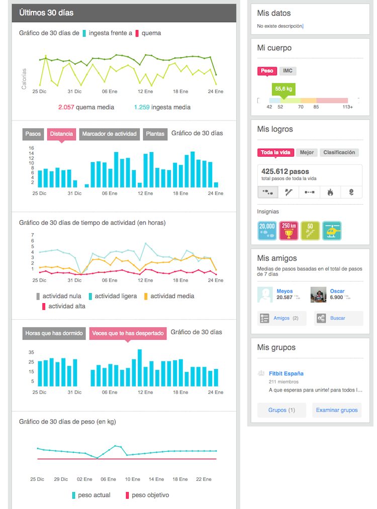 fitbit one mensual